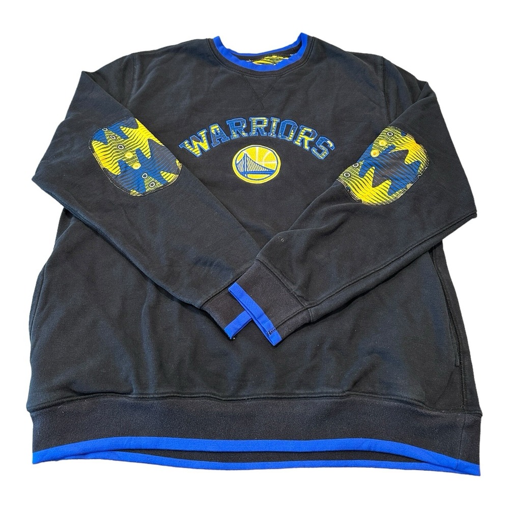 Two Hype Co. Golden State Warriors Sweatshirt Mens XL Black NBA Lab Crewneck